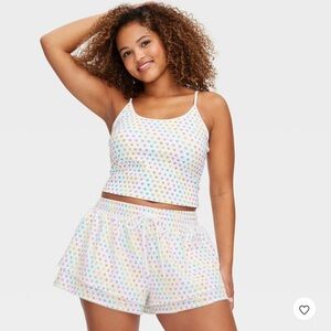 Roller Rabbit x Target Disco Hearts Wave Drawstring Shorts and Tank Top